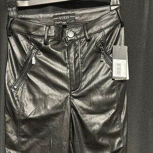 GUESS Black Faux Leather Pants